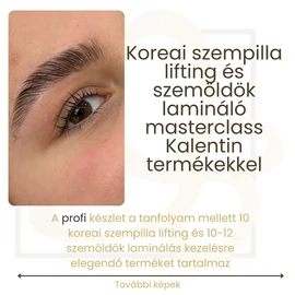 Kalentin vegán szempilla koreai lifting masterclass, profi készlet és tanfolyam