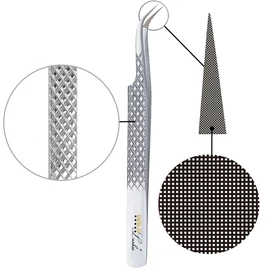 Hajlított izoláló szempilla csipesz, GOLD LASHES