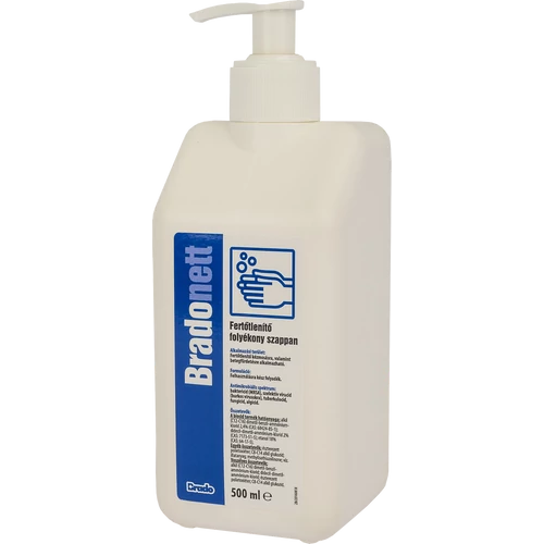 BradoNETT fertőtlenítő folyékony szappan pumpás 500ml