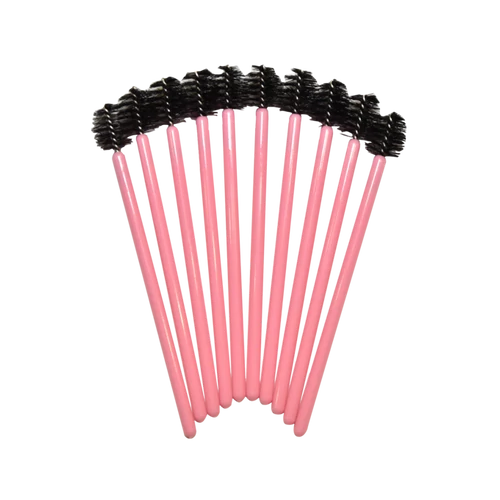 Egyszer használatos MINI szempillaspirál pink/fekete 50db