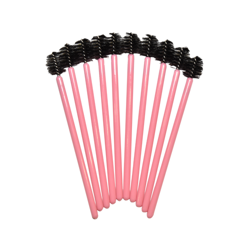Egyszer használatos MINI szempillaspirál pink/fekete 50db