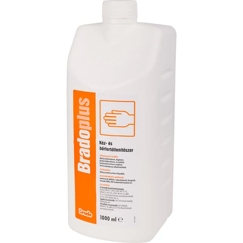 BradoPLUS bőrfertőtlenítő színtelen, szórófej nélkül 1000ml