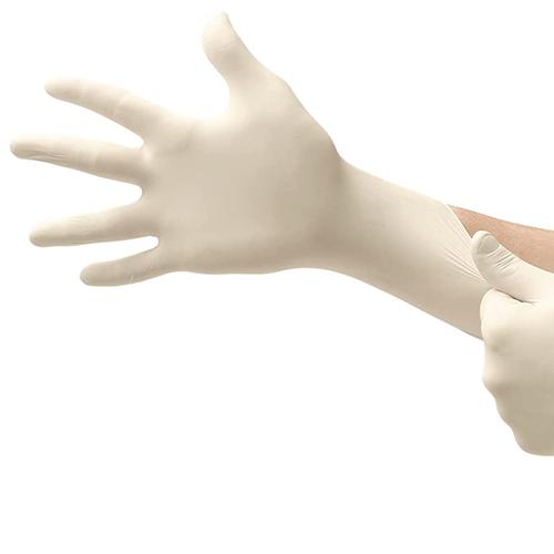 Prémium LATEX kesztyű, 5,5g, porozott, bézs