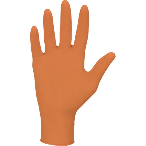 Prémium NITRIL kesztyű, 3,4gr, púdermentes, narancs M