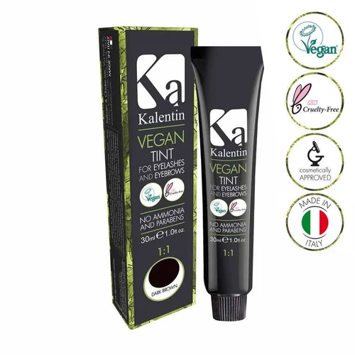 Tartós vegán SÖTÉTBARNA szempillafesték, szemöldökfesték dulpa kiszerelésben 30ml