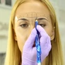 Kép 1/4 - 3D Szemöldök mérő matrica 5db