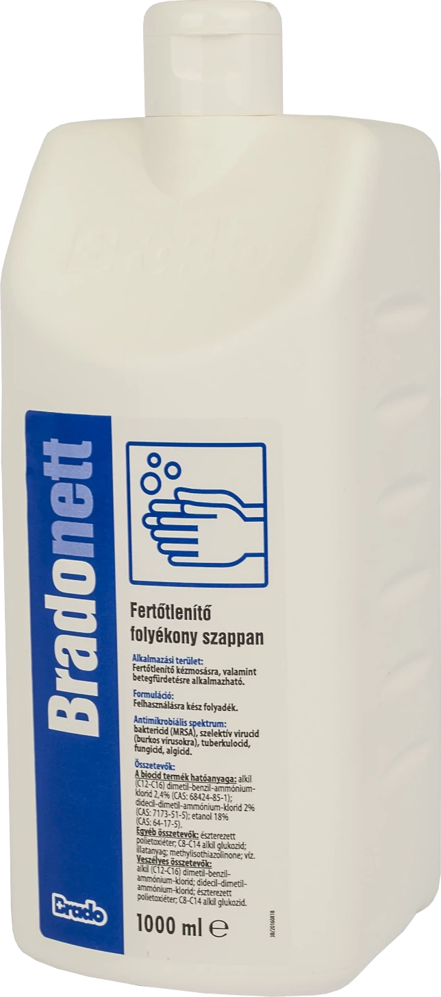 BradoNETT kézfertőtlenítő folyékony szappan 1 liter