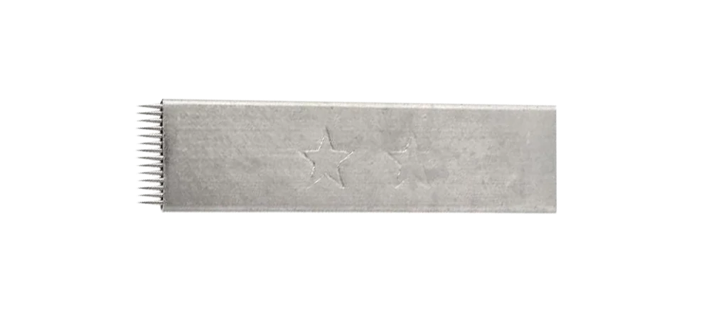 Microblading tű, átmérő 0,25mm, 14 tűs FLAT fém 5db