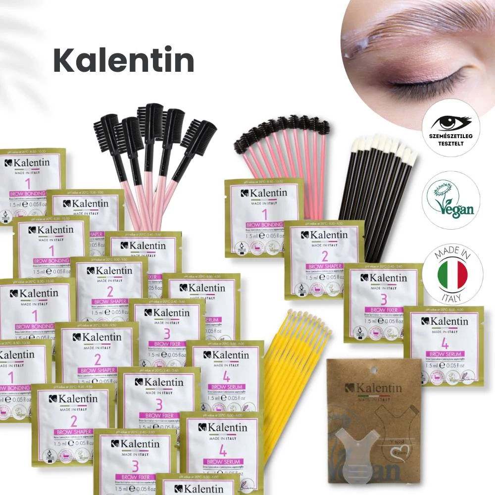 Kalentin vegán szemöldök lamináló profi nagykészlet élvonalbeli szakembereknek tanfolyammal
