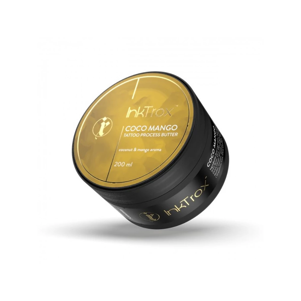 Inktrox tetoválás közbeni ápoló vaj komplex,  PROCESS BUTTER COCONUT & MANGO 200ml